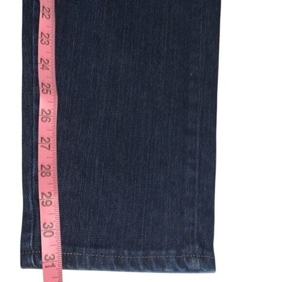 Lee Womens Side Elastic Medium Blue Denim Jeans 4M Cotton/Spandex - Picture 10 of 11